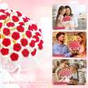 Handmade Glitter 99 Roses Flowers Bouquet Set, Artificial Flowers Plastic Vase, DIY Craft Roses for Home Office Decor, Birthday Anniversary Handmade Gifts for Her Him