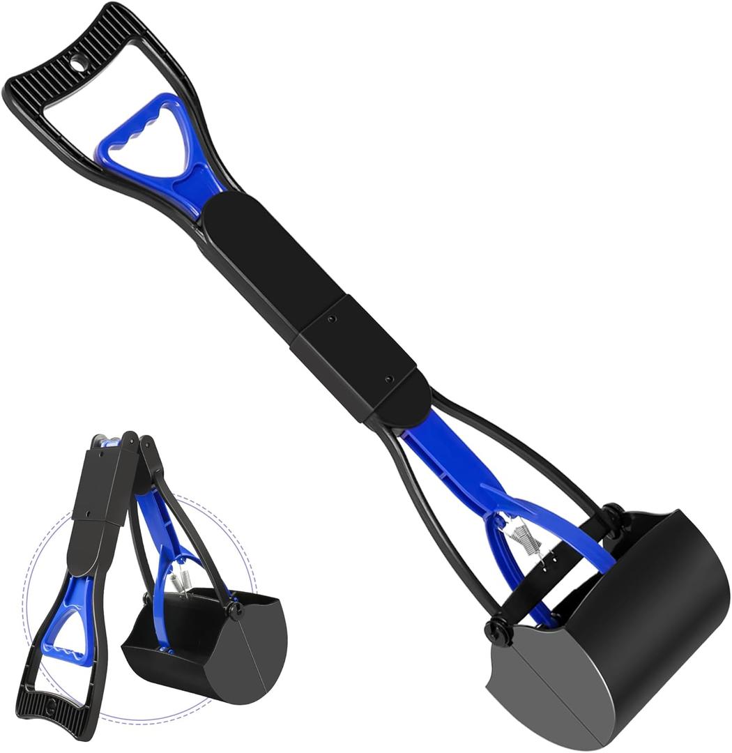 UPSKY Pooper Scooper for Large Small Dogs, Folding Dog Poop Scooper, Durable Spring and Premium MaterialsEasy to Use for Grass, Dirt, Gravel Pick Up Shovel