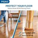 PISAO 24 Pcs Chair Leg Floor Protectors, Silicone Chair Leg Protectors Caps Covers for Hardwood Floors, Furniture Pads Sliders with Wrapped Felt Bottom Medium (Fit:0.76"-1.18")