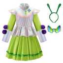 ReliBeauty Alien Costume for Girls Kids Halloween Toddler, 8-9/140