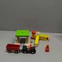 Wooden Crane Toy Set with Train Cars - Compatible with Major Wooden Rail Brands - Multi-function Crane for 3-5 Year Old Boys