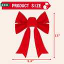 Christmas Bows - 12Pcs Christmas Red Velvet Bows 9''x13'' Packaged in a Box, Perfect for Gift Wrapping, Tree, Wreath, Gifts & Home Christmas Decorations