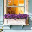 INQCMY Artificial Fake Pansy Flowers for Outdoor, 12 Pcs Faux Silk Pansies Spring Summer Flowers for Outside for Planter Pot Porch Yard Patio Front Door Window Box Home Decor