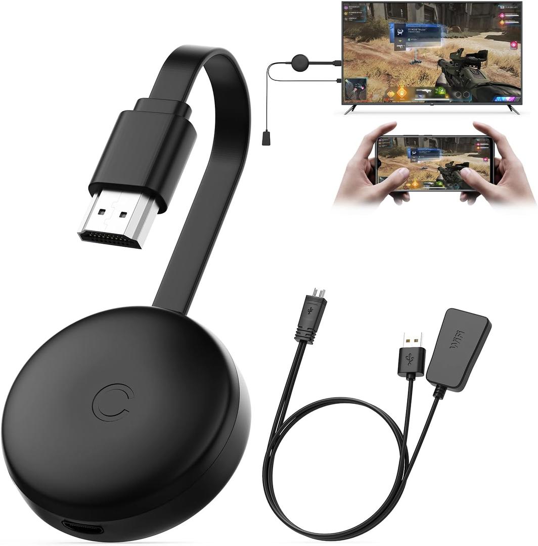 Wireless HDMI Display Dongle Adapter 1080P, Screen Mirroring Adapter/Extender for iOS/Android/Windows/Mac to HDTV/Monitor/Projector, HDMI Wireless Extender Supports AirPlay/Miracast/DLNA