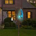 Solar Garden Fairy Statue with LED Lights, Metal Yard Art Outdoor Figurine for Patio Path Yard Decor