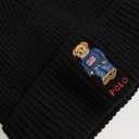 POLO RALPH LAUREN Men's Solid Denim Bear Beanie (Black)