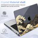 May Chen for 2026 MacBook Pro 14-inch M5 M4 M3 M2 M1 Pro/Max Chip, Release 2026 2025-2021, Model A3427 A3426 A3434 A3112 A3401 A3185, Plastic Hard Shell with Keyboard Cover, Black Sea Wave