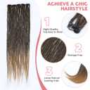 24 Inch Clip in Dreadlock Hair Extensions 10Clips 40 Strands Synthetic Handmade Soft Clip In Dreads Extensions for Women,1B/27