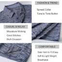 Alex Vando Mens Golf Shirt Moisture Wicking Quick-Dry Short Sleeve Casual Polo Shirts for Men (Blue)