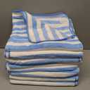 SmoothNovelty 8 Pack Microfiber Bath Towels Bulk 27'' x 60'' Oversized Bath Towel Highly Absorbent Extra Large Shower Sheets Soft Drying for Beach Pool Bathroom Salon Party(Blue)