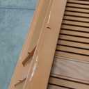 12"W x 60"H Mid-America Vinyl, Standard Size Cathedral Top Center Mullion, Open Louver Shutter, w/ Installation Shutter-Lok's & Matching Screws (Per Pair), 471 - Treated Cedar