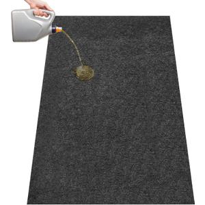 1 Pcs 36 x 60 Inch Oil Spill Mat for Driveway Garage Under Car Leaks Absorbent Oil Pad, Black Rubber Mat Garage Floor Protecting with Waterproof Backing, Reusable, Washable, Non Slip