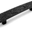 JETLAND Bridged Drawer Cabinet Pulls, 6-Pack Flat Black 3" Hole Centers, Antique Peony Solid Cast, TG01150B076
