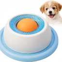 Calming Lick Bowl for Dogs & Cats, Non-Slip Slow Feeder, Anxiety Relief Enrichment Toy with Rotating Lick Ball for Liquid & Wet Food, Keeps Pets Busy, Happy & Engaged