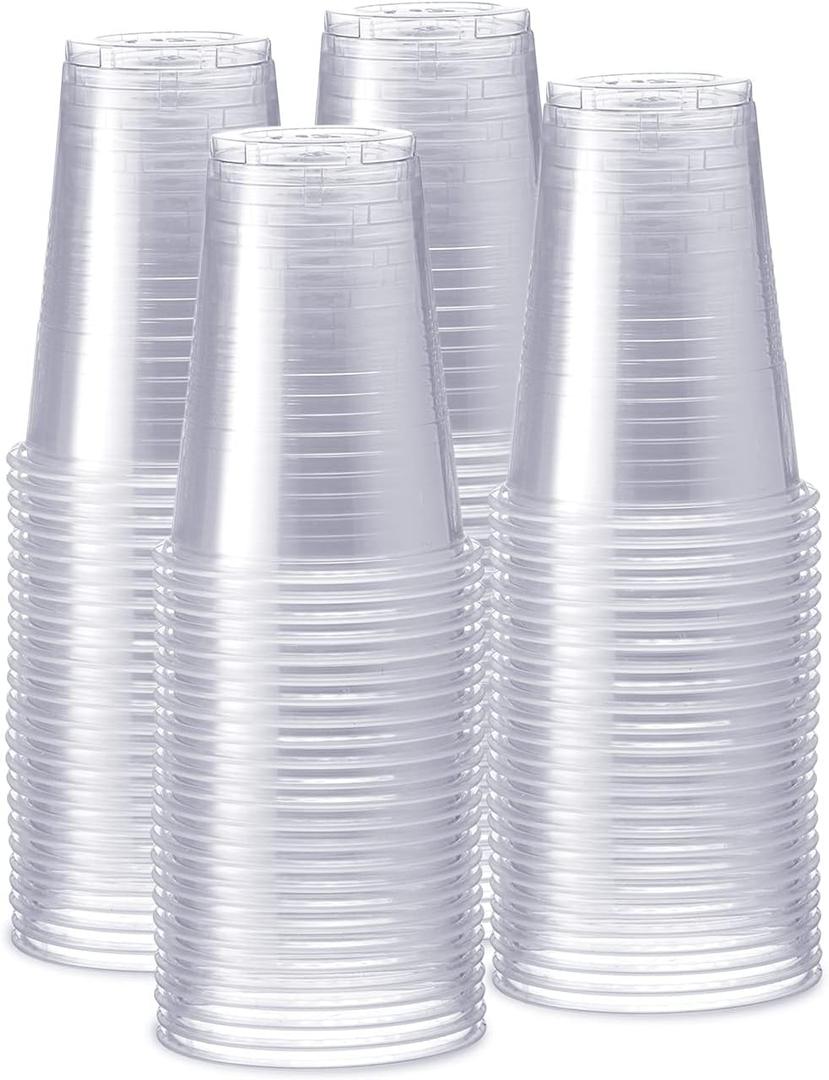 GUSTO Clear Plastic Cups [16 oz - 240 Count] Disposable Cold Drinking Cups for Parties, Events, & Everyday Use - Crystal Clear, BPA-Free, Durable Polypropylene - Formerly Comfy Package