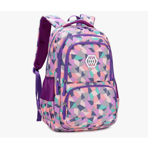 Bansusu Geometric Print Kids Backpack for Girls Boys School Bag Bookbags