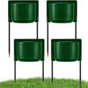 Lasnten 4 Pcs Sprinkler Guard Sprinkler Splash Shield Plastic Head Cover Deflectors Rustproof Overspray Protector Guard for Lawns, Parks, Garden (Green)