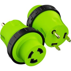 Leisure Cords 30A Male To 30Amp Female Twist Adapter RV Locking Power Cord Male to Female Camper Generator Cable Adapter Electrical Converter Plug (30A Male To 30A Female)