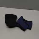 Skicuff 2 Pcs Fleece Ear Warmers for Women Men Soft Waffle Knit Ear Cover Headband for Running Cycling Ski Daily Wear(Black and Navy Blue)