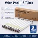 8 Pack F54T5/841/HO 54W T5 Fluorescent Tube Light Bulb, 46 Inch, 4100K Cool White Replacement Fluorecent Bulb, 4200 Lumens, G5 Mini Bi-Pin Base, High Output