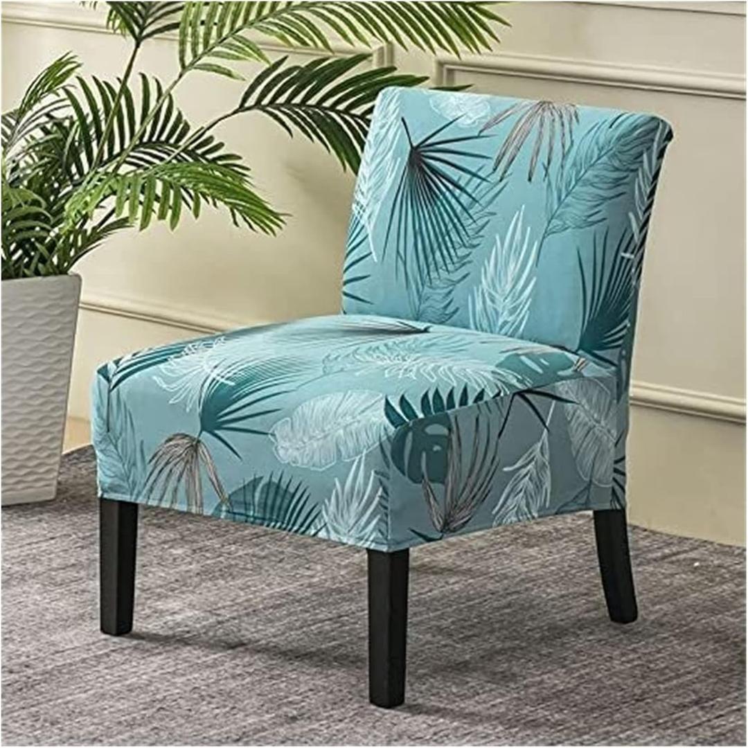 Armless Accent Chair Cover,Slipper Chair Stretch Spandex Removable for Armless Chair Furniture Protector Covers for Living Dining Room Hotel