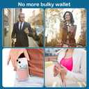 6 x 2Pack Phone Wallet,Leather Phone Card Holder Adhesive Stick On Credit Card Pocket for Back of Phone Case iPhone and Android-Pink,Blue