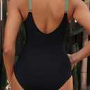 Daci Women's One Piece Swimsuit Tummy Control Bathing Suit Gold Metal Full Coverage Slimming Swimwear 2025 (XXL)