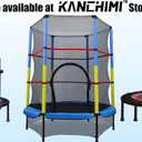 Kanchimi 40" 48" Folding Mini Fitness Indoor Exercise Workout Rebounder Trampoline with Handle, Max Load 330lbs
