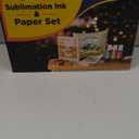 Hiipoo Sublimation Ink Set with 110 Sheet Sublimation Paper 8.5x11 120G, 2 Pack Teflon Sheet, Heat Tape Compatible for Inkjet Printer ET-2720 ET-2760 ET-2800 ET-2803 ET-2400 ET-4700 ET-4800 ET-15000