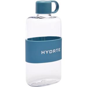 Slim Water Bottle 18 oz Cute Clear Water Bottle - BPA-Free, Leak Proof, Small Reusable Plastic Water Bottles (Ocean Blue)