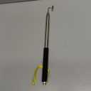 Telescoping Pole with Hook Magnetic Pickup Grabber Tool, Telescopic Push Pull Rod Wire Grabber Tool Fish Stick, Telescopic Magnetic Pick-Up Tool (Black-1p)