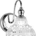 Chrome Wall Sconces Bathroom Vanity Light Light Fixtures Modern Vanity Lighting Fixtures Wall Light for Bedroom Dining Room Bathroom, 1 Light 
