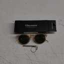 Gleyemor Fashion Polarized Round Sunglasses for Men Women Retro Vintage Acetate Frame Sunglasses