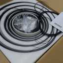 5-Rings Modern LED Chandelier Black Dimmable High Ceiling Chandelier for Dining Room with Remote Control for Foyer Living Room Entryway Staircase(D23.6, 3000K-6500K) (Medium)