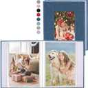 vivinin 2 Pack Photo Album 4x6, Linen Cover Photo Book, Small Photo Album Book for 36 Pockets Hold 72 Pictures, Picture Book for Photos Family Anniversaries Baby Vacations blue