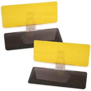 Car Sun Visor (Pack of 2), Tac Extension, 2 in 1 for Day and Night Anti-Glare, Anti Dazzle and Anti UV HD Automobile Windshield Visor by Mobi Lock