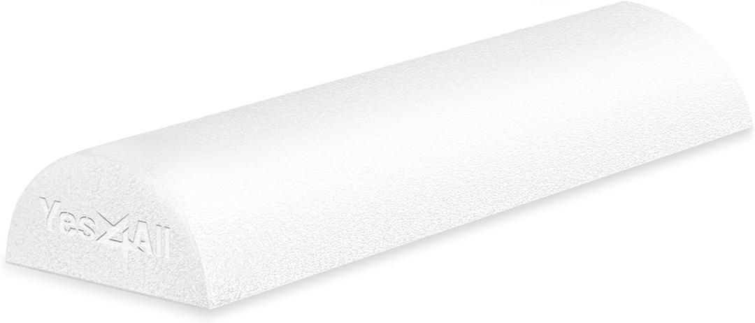 Yes4All Medium Firm Half Foam Rollers for Post-Workout Relaxation, 18 inch PE Foam Roll for Back Massage & Yoga Exercise