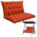 Porch Swing Cushion with Backrest,Waterproof Bench Cushion for Outdoor Furniture,2-3 Seater Replacement Thickened 5 in swing cushion,with Ties,Patio,Outdoor,Backyard and Garden (47x40 in)