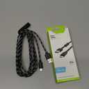 6,5 ft Extended Length Charge and sync Durable Tangle Resistant Braided Cable