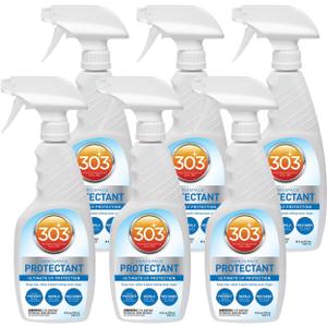 303 Products Aerospace Protectant Spray, UV Protection for Outdoor Surfaces Protects Vinyl, Plastic & Rubber, Repels Dust & Dirt, Matte Finish, 16 oz (6-Pack)