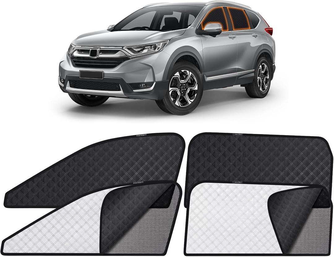 XCBYT Car Window Shades for 2023-2024 CR-V Sun Shade for Car Baby Breathable Mesh + 6 Layers Privacy Curtains Dual-use Blocking 99% UV Glare and Privacy Protection for Baby Napping Camping (4 PCS)