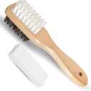 Suede Brush and Eraser, Suede Shoe Cleaner with Crepe & Brass Bristle Brush and Suede Eraser, Safe Effectively Solves Stubborn Stains on Sneaker Leather, Suede, Nubuck Care