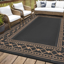 Garvee Outdoor Rug 9x12 ft Waterproof Reversible Patio Mat Plastic Straw Rug for RV Camping Deck Balcony