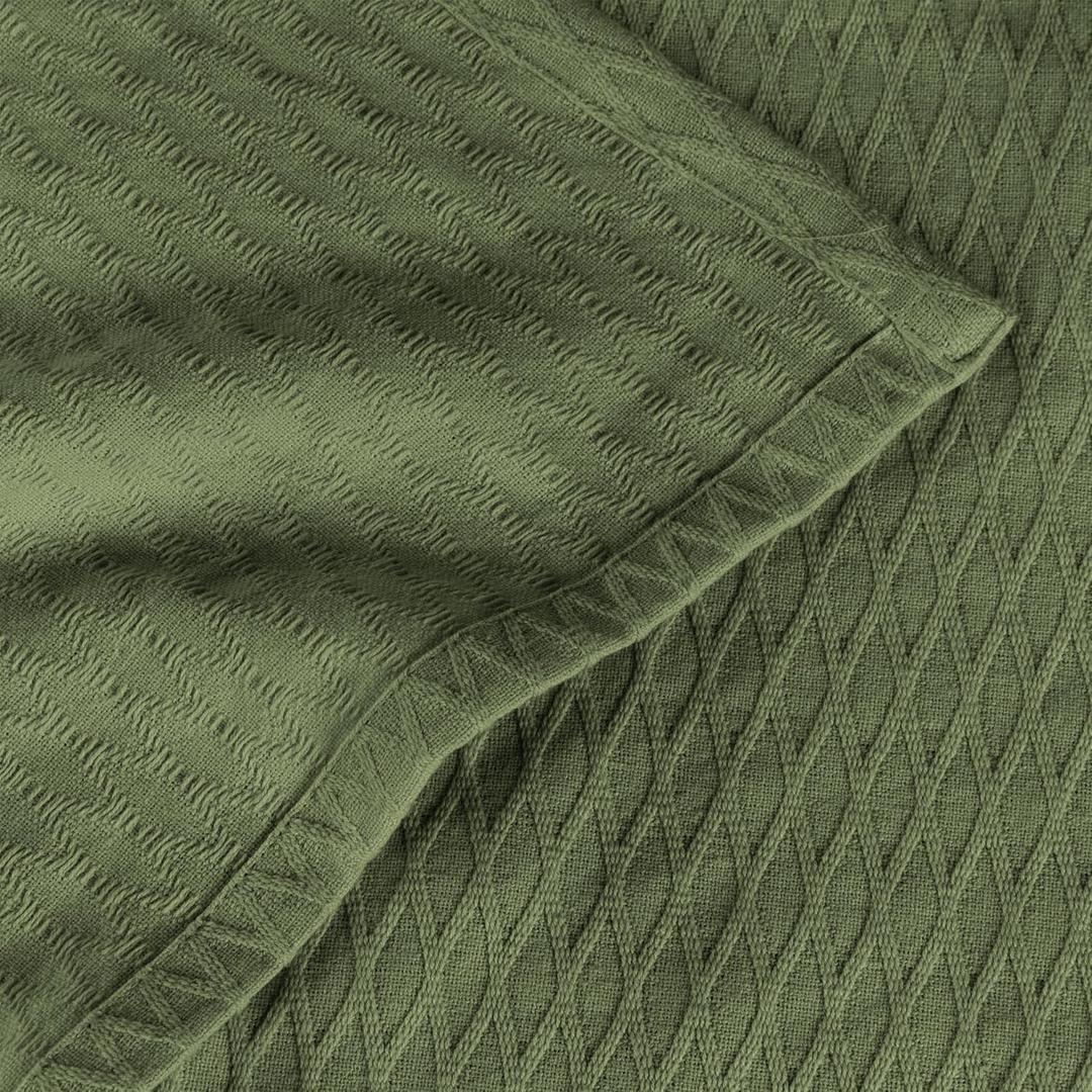 Dark Green Diamond Pattern Floor Mat, Bathroom/Kitchen Decor 36" x 59.5"