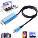 Switch 2 Dock hdmi Cable,USB C to HDMI 2.1 Cable 8K@60Hz,100W Fast Charging 6ft,Type-C to HDMI Cable Compatible with SteamDeck/ROG Ally/Thunderbolt 3/4/5 iPhone17 15 16 hdmi Adapter
