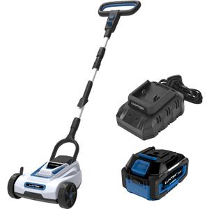 LUXTER 9 Inch Cordless Lawn Mower 6000RPM Brushless Motor 3 Adjustable Cutting Heights (1.5"-2.3") Electric Grass Trimmer 20V 4.0Ah Battery & Charger Mini Lawn Mower for Garden Yard Work and Lawn Care