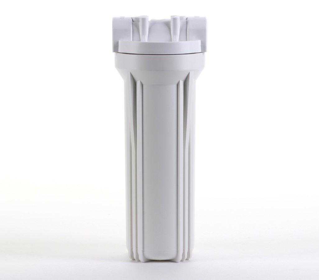 Hydronix HF3-10WHWH12, 10" White Housing with White Rib Cap for RO & Filtration Systems, 1/2" Ports