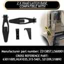 2 Pack For Peterbilt Kenworth Hood Latch Base Compatible With Peterbilt 357 367 377 378 379 388 389 & Kenworth T300 T600 T800 W900 Replace Part L56-0001 315-5401 HLK1035 2312857 2313857