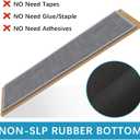 GOYLSER Jute Stair Treads Non Slip for Wooden Steps Set of 15, 8"x30" Non Slip Grey Stair Mats Indoor Stair Cover Step Pads, No Adhesive Step Traction, Grey