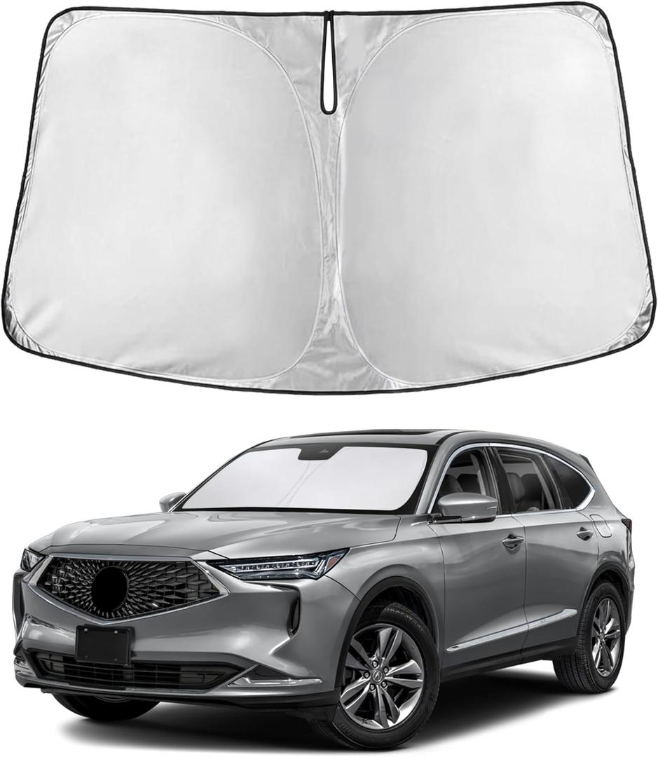 EcoNour Windshield Sunshade Compatible for Acura MDX 2021-2024 2025 2026, Sun Visor for Front Windshield & Window Sun Shade Cover, UV Heat Blocker & Protector, Car Accessories